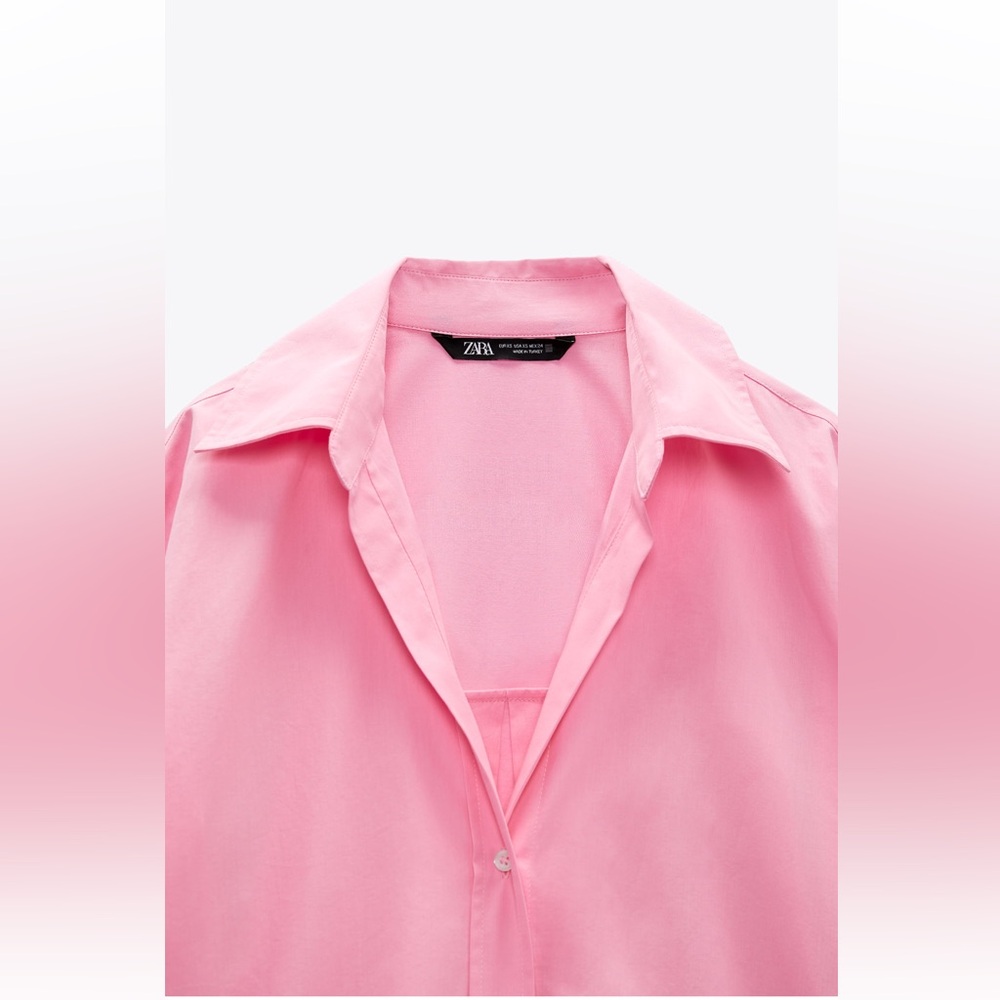Pink Zara button up shirt